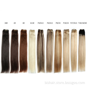 Wholesale Top Blond Brazilian Straight Hair Weave Bundles 8"-30" Hight Ratio Remy Hair Extensions Brown #2 #4 #P6/613 For Women